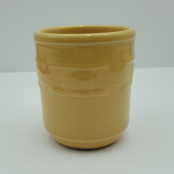 Longaberger Pottery Woven Traditions Butternut Mug Discounted Yellow Gold Mug - Picture 3 of 9